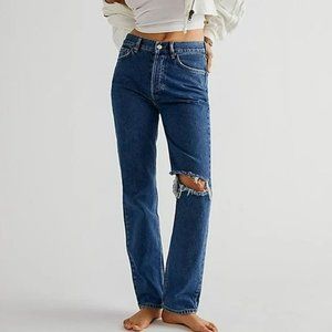 Free People The Lasso Sapphire Jean Size 27